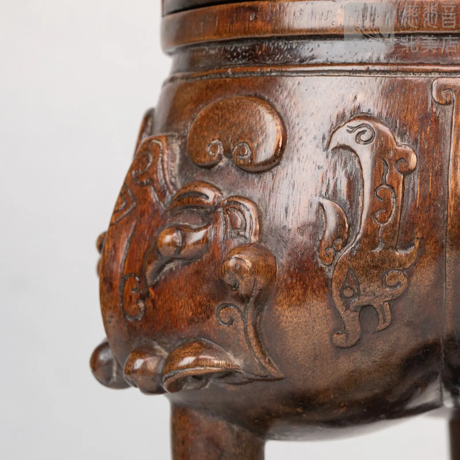 Taotie Precious Tripod Cauldron Agarwood Incense Burner, Qing Dynasty, Qianlong Period - Grandmaster JinBodhi's Collection